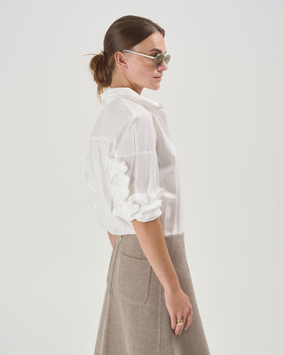 cuff ruffle blouse