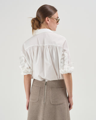 cuff ruffle blouse