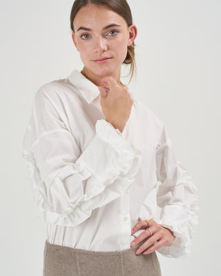 cuff ruffle blouse