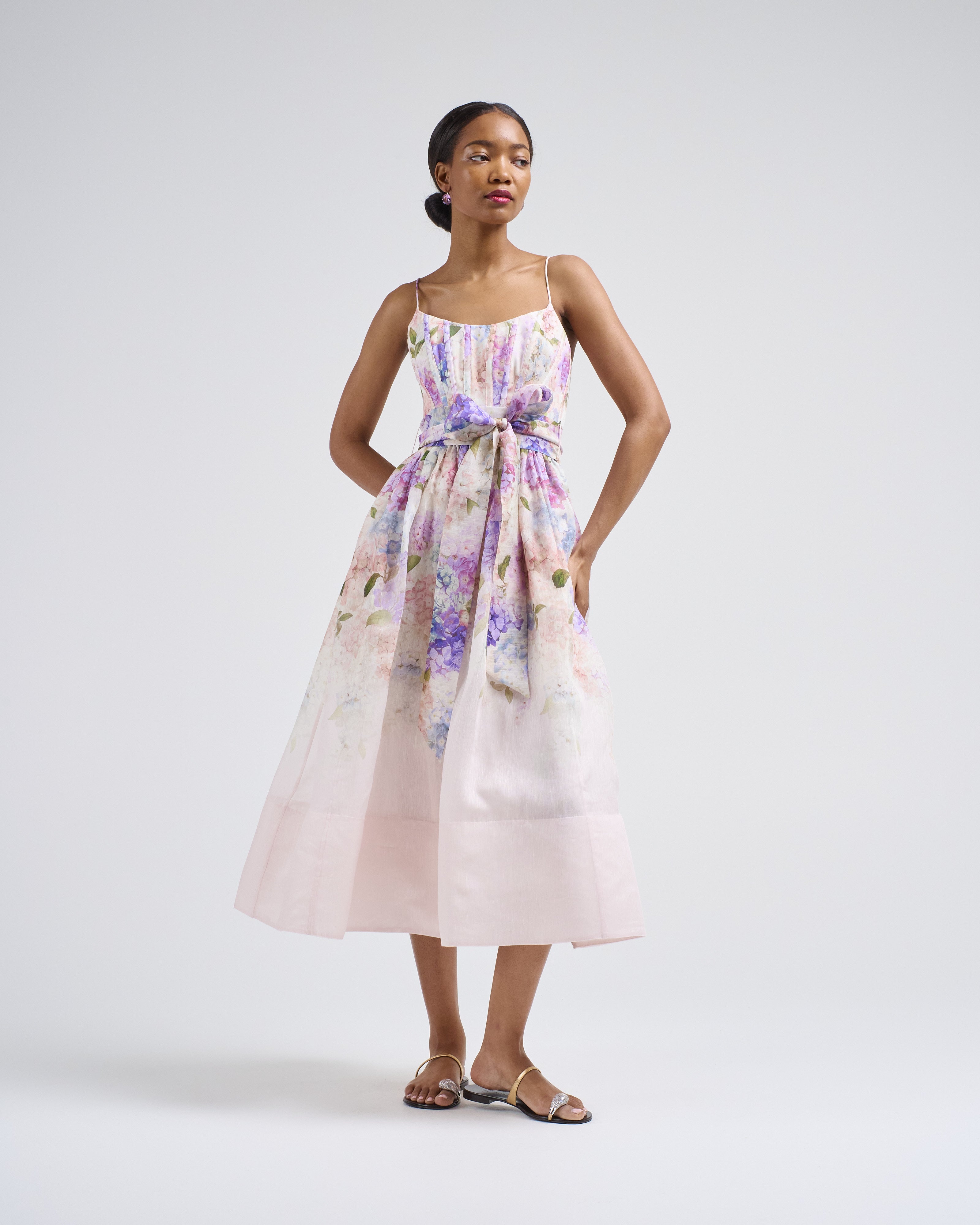 zimmermann honour corset dress Zimmermann Honour Ruffle Floral Corset Dress