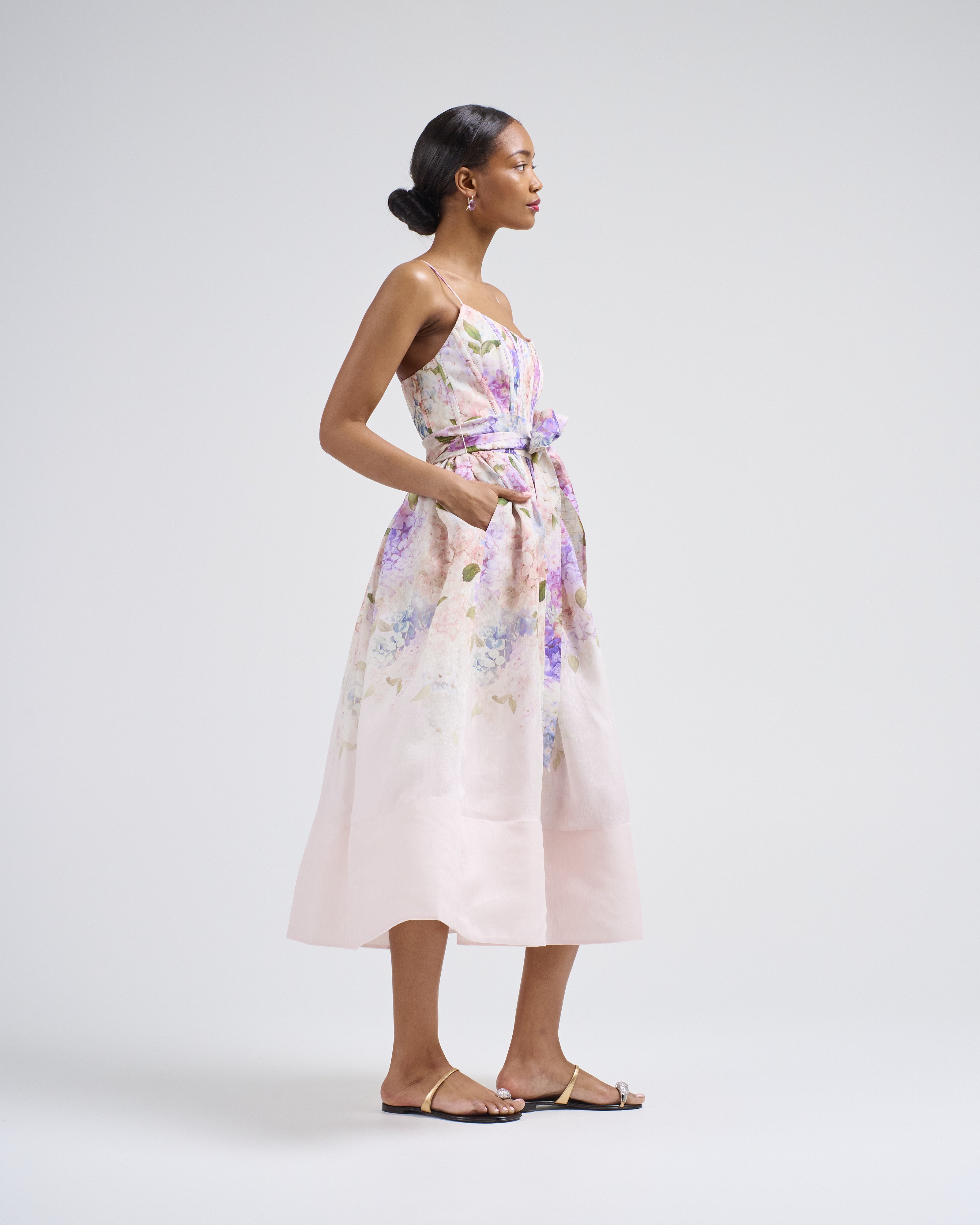 Zimmermann Dawning Corset Dress Multi Hydrangea Zimmermann Dawning Corset Dress Multi Hydrangea