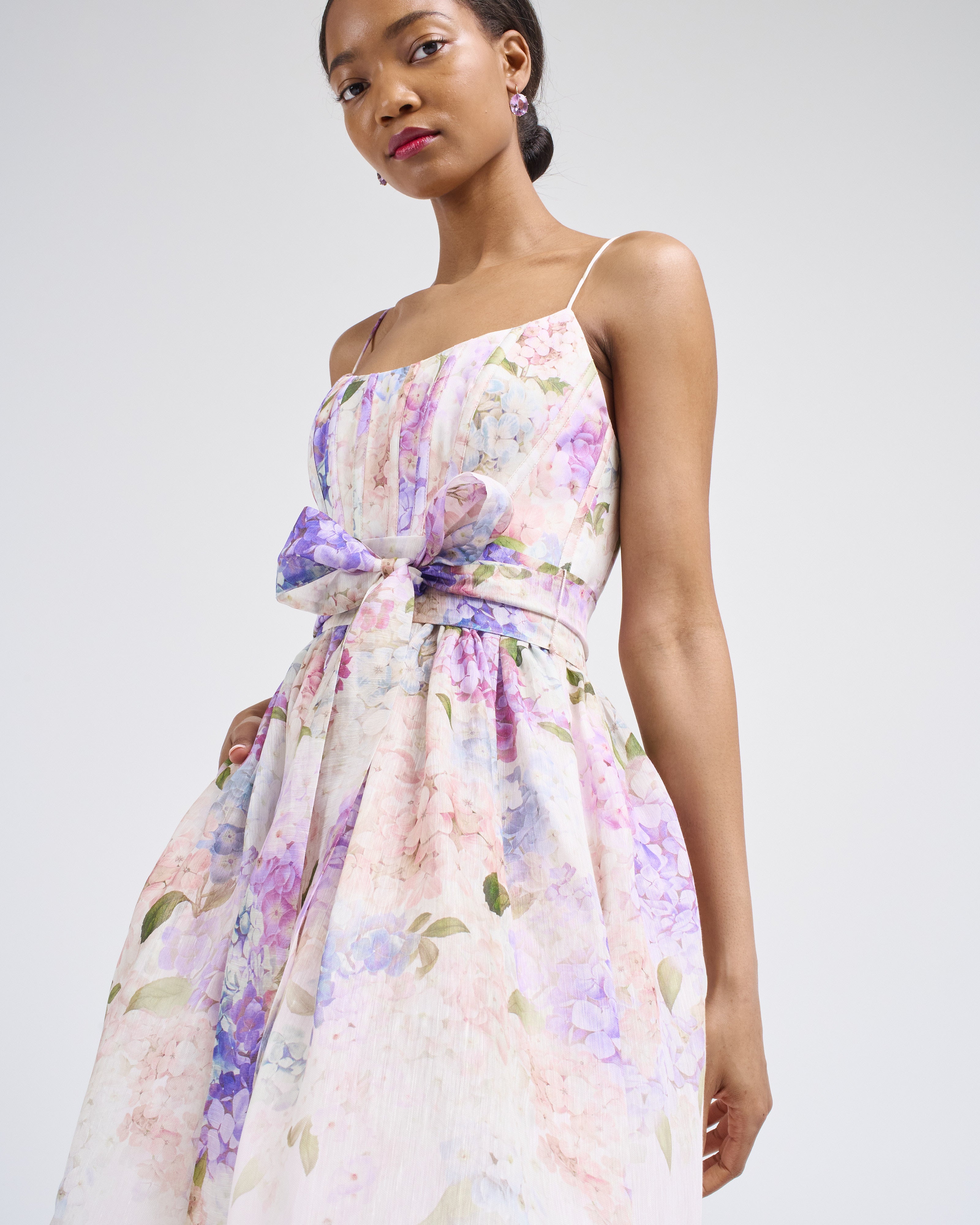 Zimmermann Dawning Corset Dress Multi Hydrangea Zimmermann Dawning Corset Dress Multi Hydrangea