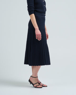 delicate braided stitch knit skirt