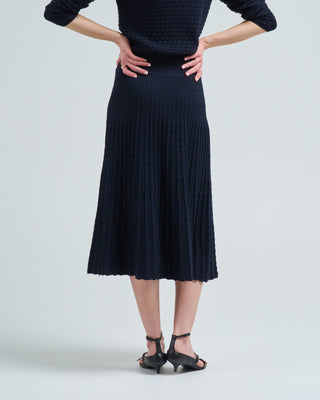 delicate braided stitch knit skirt