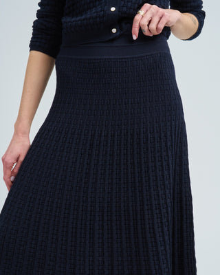 delicate braided stitch knit skirt