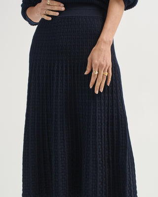 delicate braided stitch knit skirt
