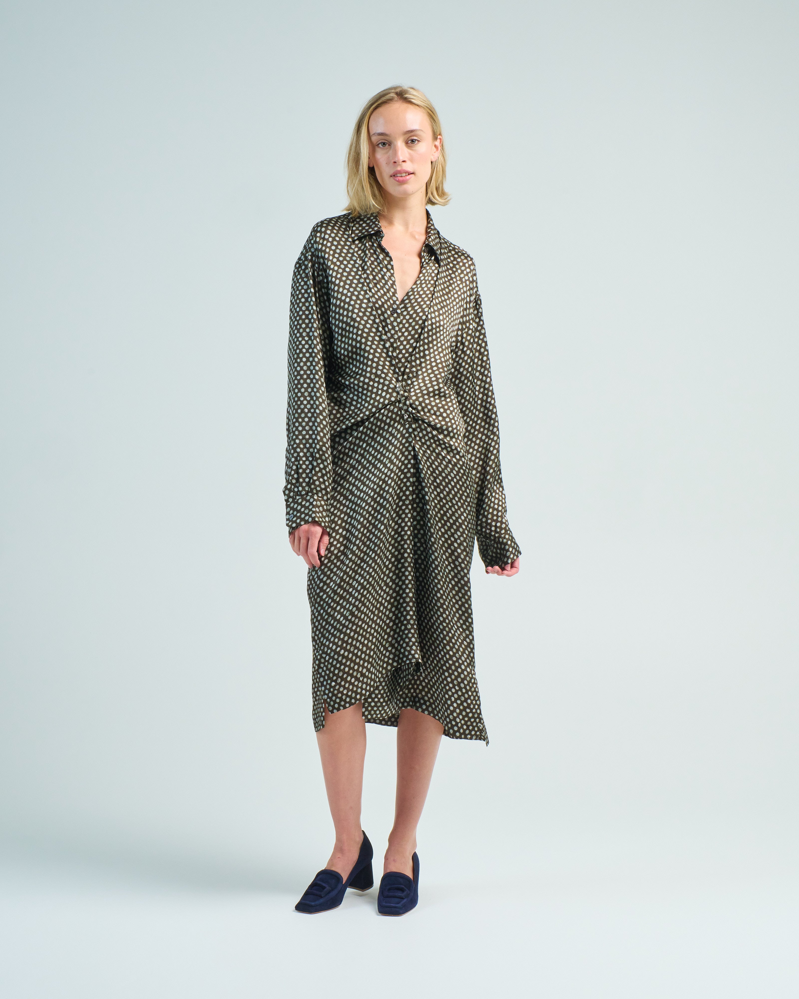 Dries Van Noten Delicks Dress Dark Brown