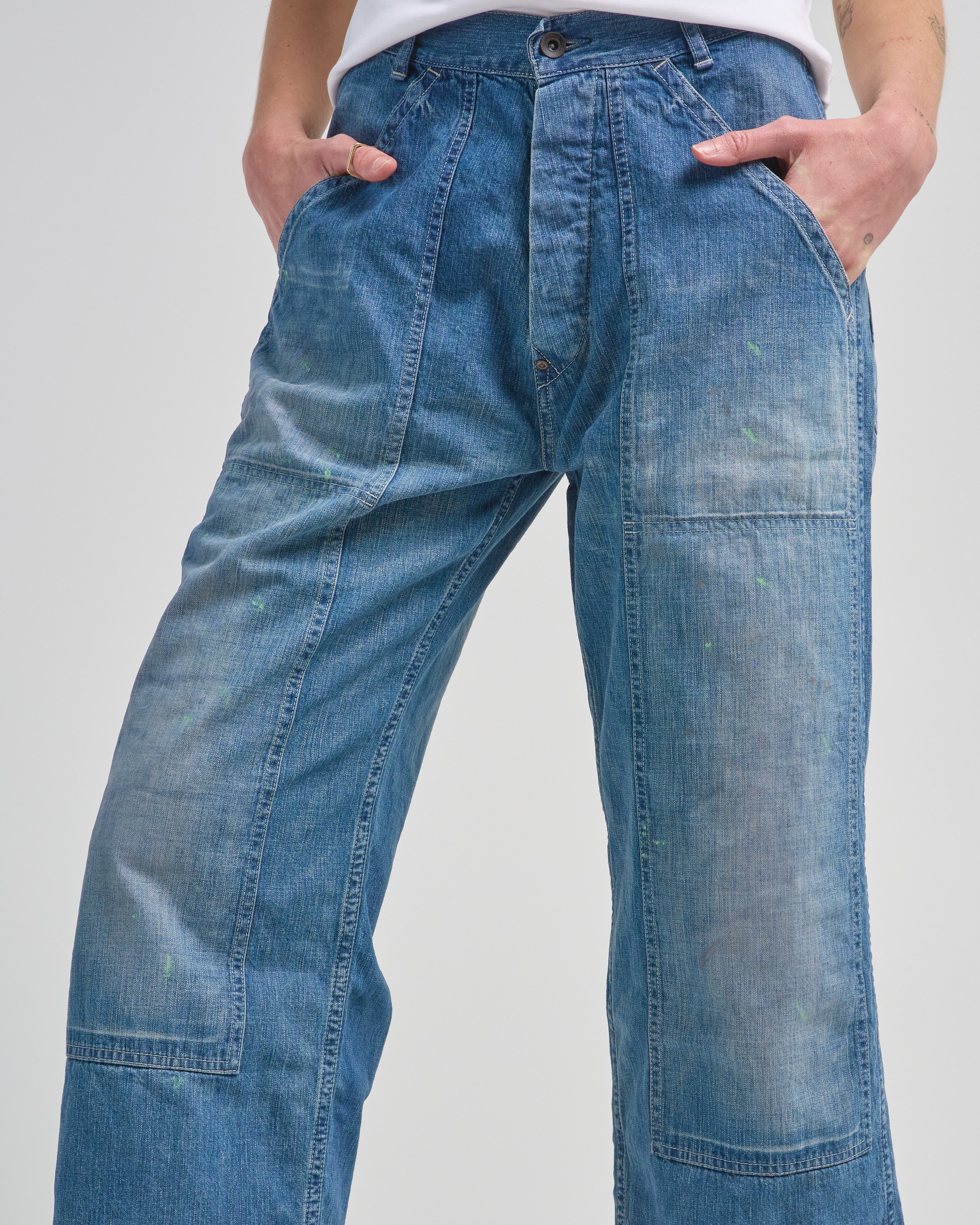 Chimala Denim Double Knee Painter Pants Splushed Medium
