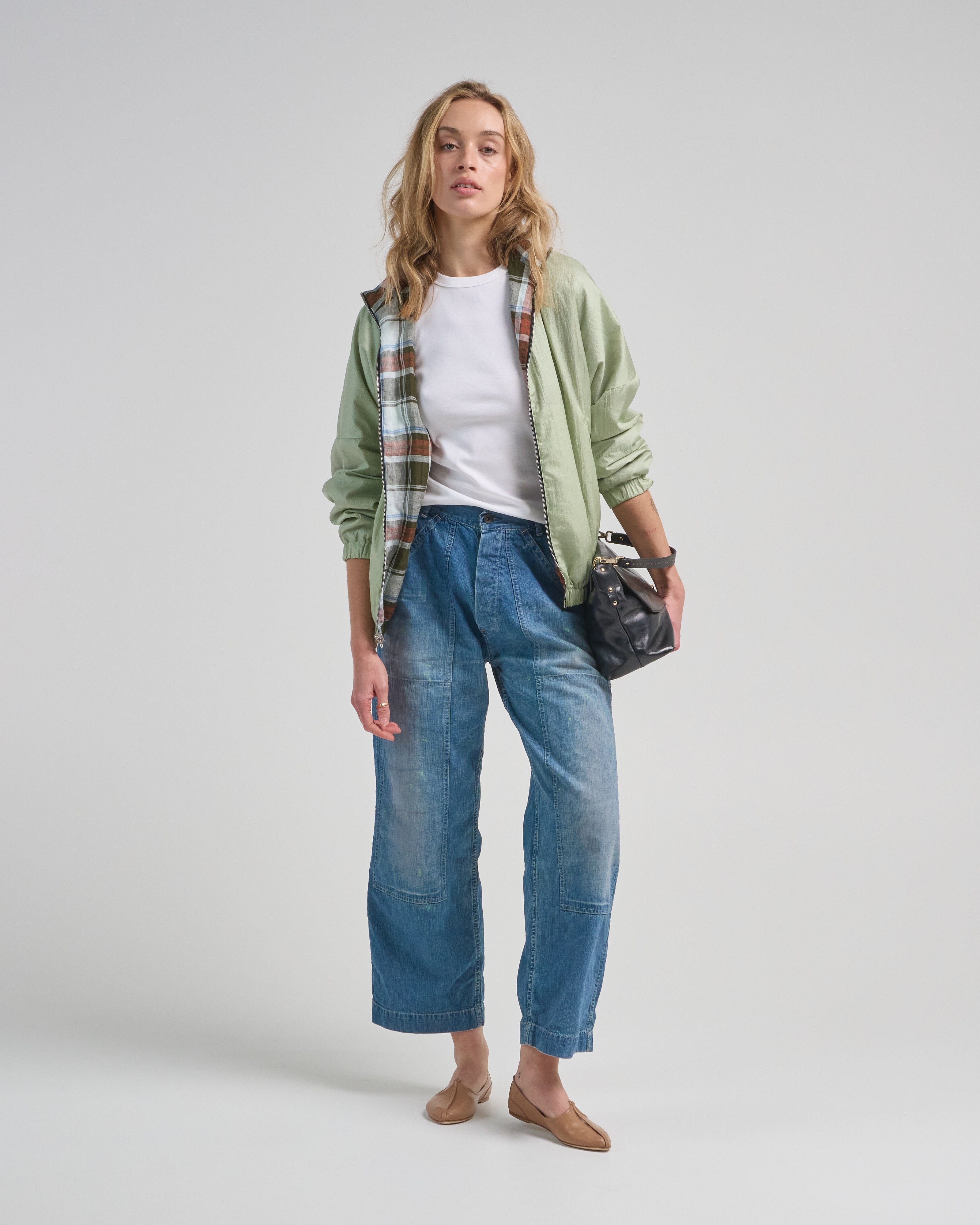 カフェオレ☆ボウルchi mala◇ CHIMALA DENIM Chimala Denim Double Knee Painter Pants Splushed Medium
