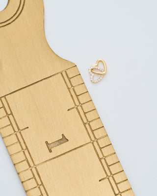 diamond linked hearts charm