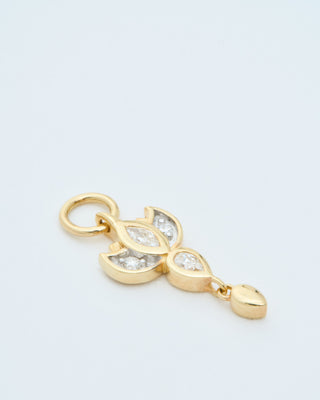 diamond lotus flower charm