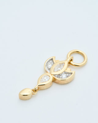 diamond lotus flower charm