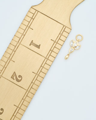 diamond lotus flower charm