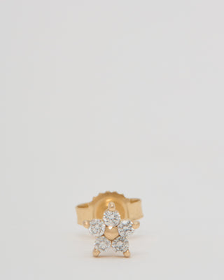 diamond prong flower stud