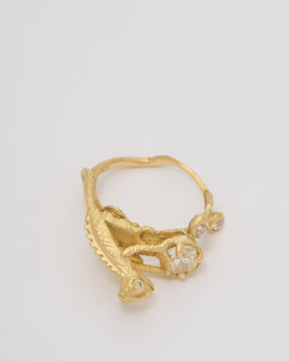 diamond ring with chameleon