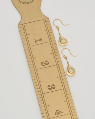 oak diamond solitaire on chain earrings