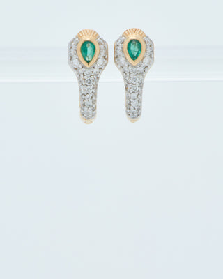 diamondback emerald snake hoops