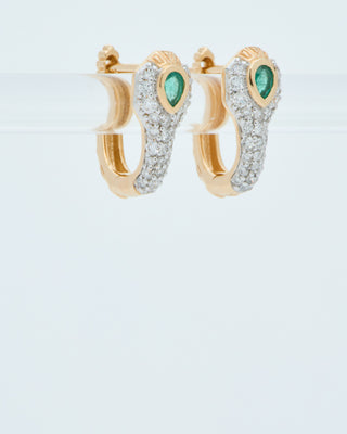 diamondback emerald snake hoops