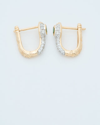 diamondback emerald snake hoops