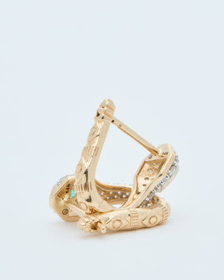 diamondback emerald snake hoops