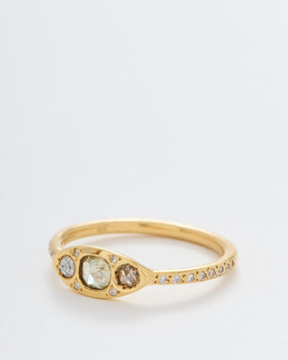 diana ring with diamonds - gold