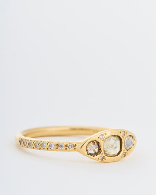 diana ring with diamonds - gold