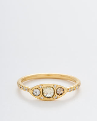 diana ring with diamonds - gold