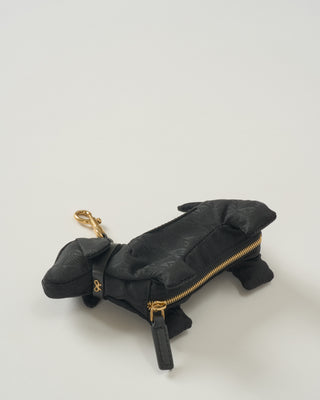 charm dog poo bag in ah logo nylon with calf