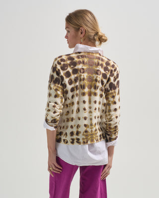 dotted v neck cardigan