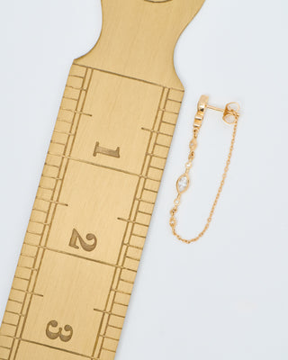 double marquise diamonds & 2 diamond eyes earring