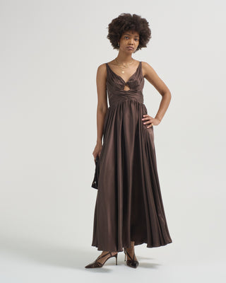 draped maxi dress