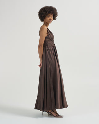draped maxi dress