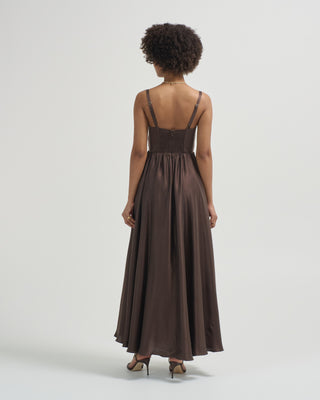draped maxi dress
