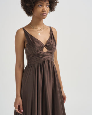 draped maxi dress