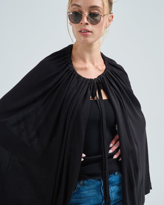 drawstring cape