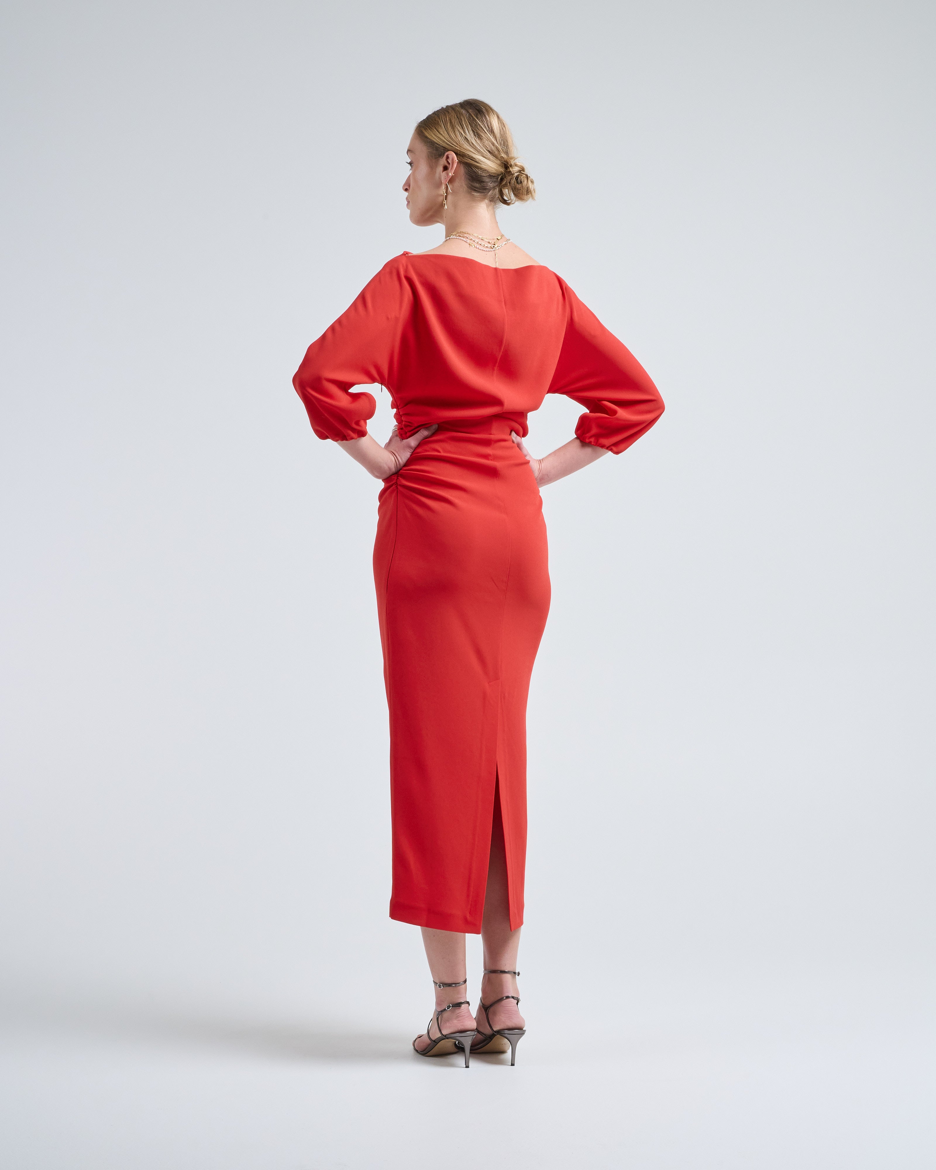 Bernadette Dress Ezra Bright Red Bernadette Dress Ezra Bright Red