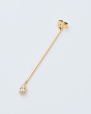 ear jacket with drop of gold