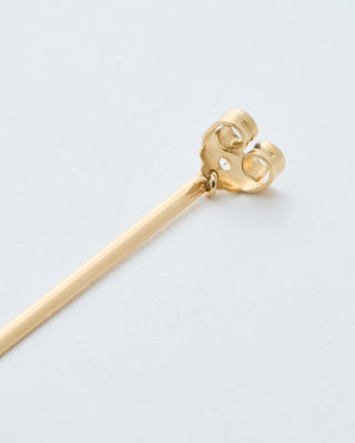 ear jacket with drop of gold