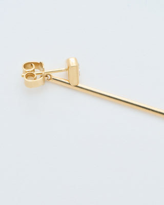 ear jacket with drop of gold