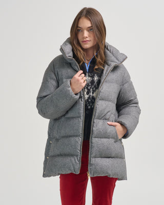 cashmere silk a shape hi lo coat with snaps