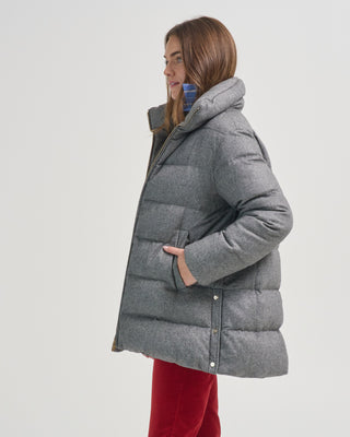 cashmere silk a shape hi lo coat with snaps