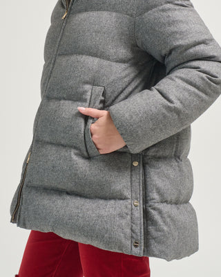 cashmere silk a shape hi lo coat with snaps