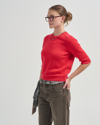 ecume elbow sleeve crewneck sweater