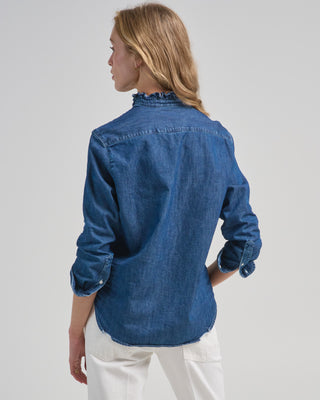 eileen ruffle relaxed button-up shirt