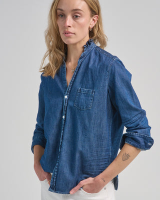 eileen ruffle relaxed button-up shirt