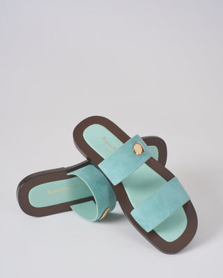 elbee flat suede sandal