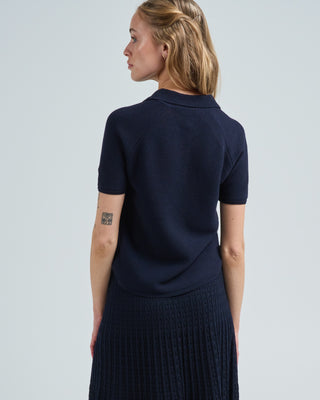 elbow length polo top