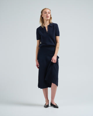 elbow length polo top
