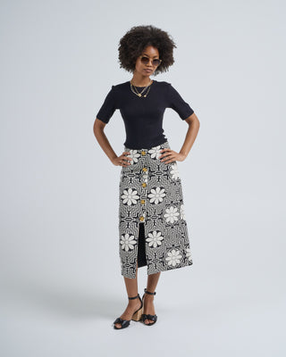 elbow sleeve knit crewneck