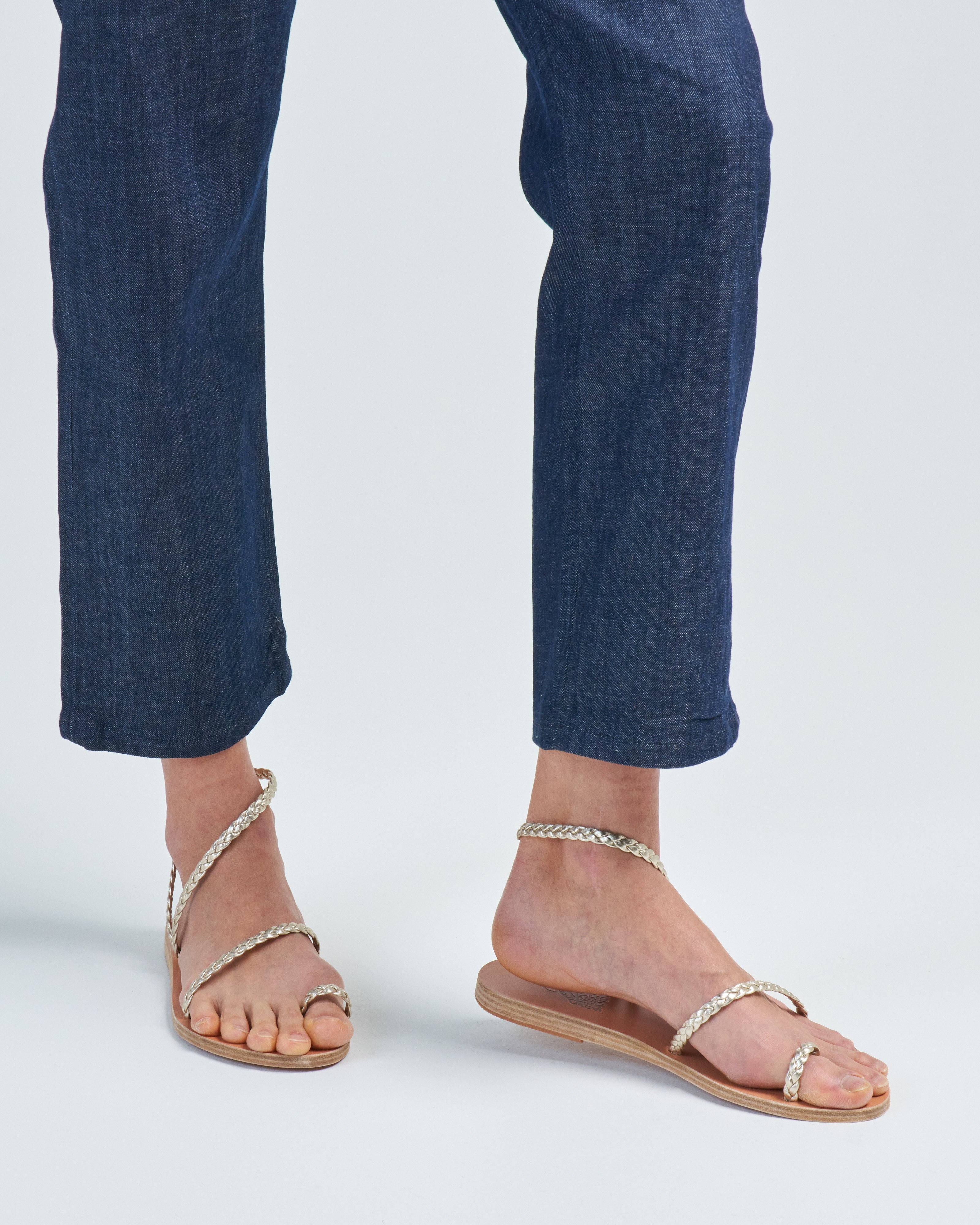 Ancient Greek Sandals Eleftheria Sandal Platinum Nappa